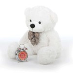 2 Feet White Teddy Bear with a Bow